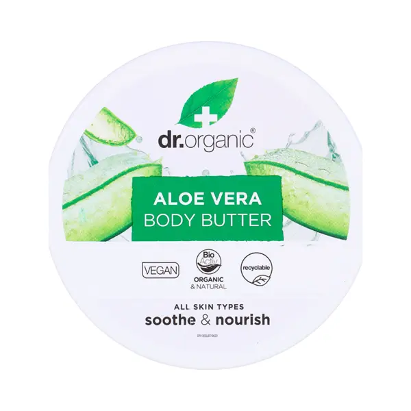Dr. Organic Dr Organic Aloe Vera Body Butter, Soothing, Moisturising, All Skin Types, Natural, Vegan, Cruelty-Free, Paraben & Sls-Free, Organic, 200ml, Packaging thumbnail