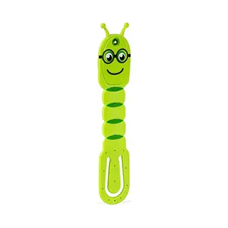 Bookchair Vertrieb Flexilight Pals Leselicht (Bookworm) | Grün | 2 In 1 Leselampe & Lesezeichen | Led Leselicht | Geschenk Für Leser Buchliebhaber | Deutsche Ausgabe