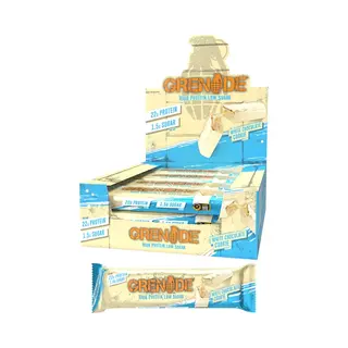 Grenade White Chocolate Cookie High Protein, Low Sugar Bars, 12 X 60 G – 23 G Protein Per Snack Bar With Cookie Crispies & White Chocolate Coating