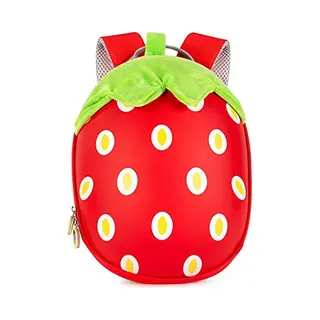 Boppi Tiny Trekker Kids Backpack For Holiday Travel & Nursery School | Nursery Toddler Bag For Boys & Girls 4-Litre Preschool Rucksack | Strawberry