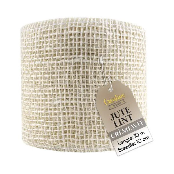 Creative Deco Bastelnaturmaterial Juteband Jute Tischläufer 10 M, Nähte An Den Rändern thumbnail