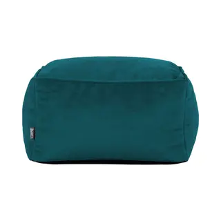 Icon Amara Square Bean Bag Footstool, Velvet In Teal