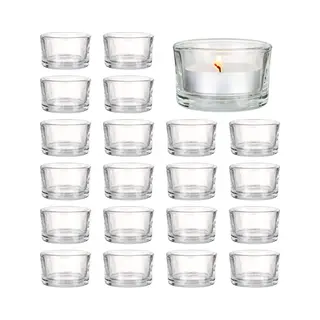 Matana – 24 Elegante Teelichthalter - Teelichter Glas Für Zuhause, 5cm Teelichthalter, Klar Teelichtgläser - Kerzenglas Für Hochzeit, Dekorativ