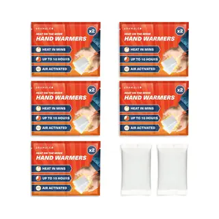 Bramble - Hand Warmers (5 Pairs, 10 Total) - Air Activated Pocket Warmers For Outdoor Activities - Warm In Minutes & Odour-Free - Up To 10 Hours Of