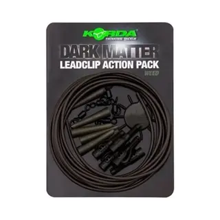 Korda Dark Matter Lead Clip Action Pack, Weed