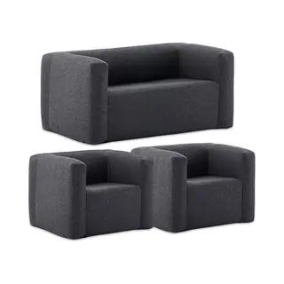 Wave Inflatable Lounge Chair & Double Sofa Set | Stylish 3 Piece Blow-Up Furniture For Garden, Patio, Camping & Indoors | Easy Setup, Comfy Seating,