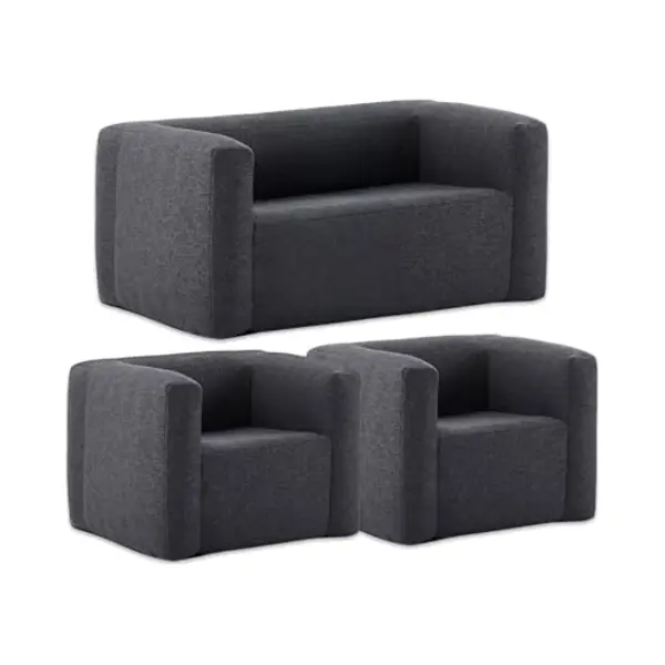 Wave Inflatable Lounge Chair & Double Sofa Set | Stylish 3 Piece Blow-Up Furniture For Garden, Patio, Camping & Indoors | Easy Setup, Comfy Seating, thumbnail