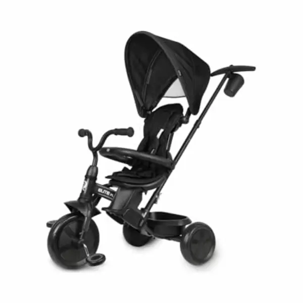 Qplay Elite Platinum Driewieler - Loopfiets - Zwart thumbnail