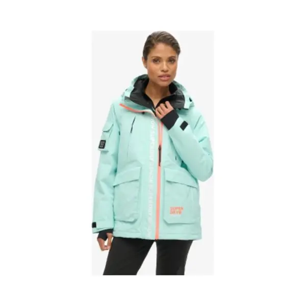 Superdry Für Damen. WS110165A Skijacke Ultimate Rescue Türkis (S), Sportlich, Schnee, Recyceltes Polyester, Nachhaltig thumbnail