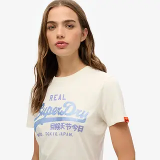 Damen Slim T-Shirt Mit Strass Superdry Vl