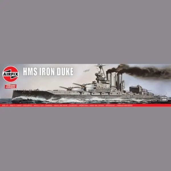 Airfix Vintage Classics Set - A04210V Hms Iron Duke Model Building Kit - Plastic Model Boat Kits For Adults & Children 8+, Includes 183 Pieces - 1, thumbnail