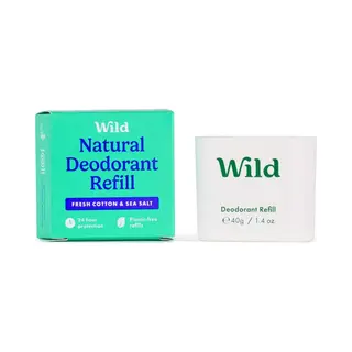 Wild Fresh Festes Deodorant Cotton & Sea Salt Nachfüllpackung 40 G