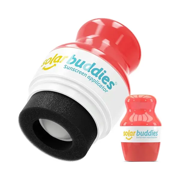 Amici Cosmetics Solar Buddies Poppy Red - Zonnebrandcrème Applicator - Herbruikbare Roll-on Sponsapplicator Voor Zonnebrandcrème, Zonnebrand En Lotion Voor thumbnail