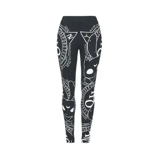 Heartless Cat Craft Leggings Schwarz Weiß In S