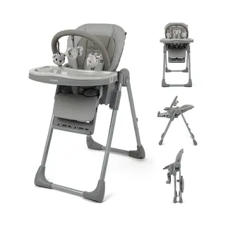 Puggle Foodie Eat & Play 9-in-1 Hi-Lo Highchair From Birth - Mist Grey