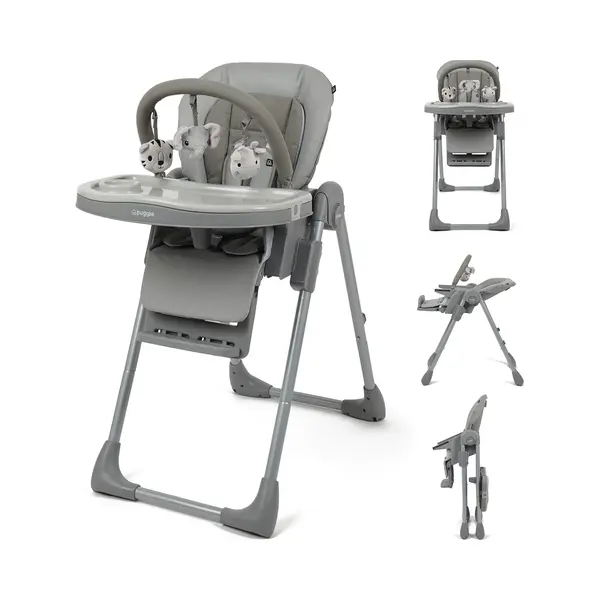 Puggle Foodie Eat & Play 9-in-1 Hi-Lo Highchair From Birth - Mist Grey thumbnail