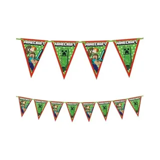 Procos Hängedekoration Wimpelkette Minecraft Papier Fsc