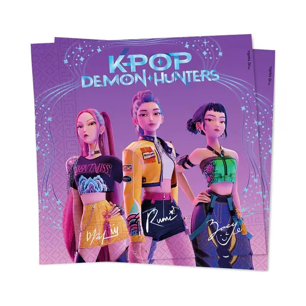 Sombo, Servetten, Servietten KPop Demon Hunters (20 Pcs., 33 X 33 cm) thumbnail