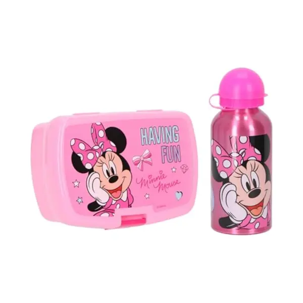 Disney Minnie Mouse Lunchset; Lunchbox En Drinkfles thumbnail