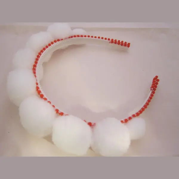 ZoeZo Design - Diadeem - Haarband - Snow - Wit - Oranje - One Size - Kinderen thumbnail