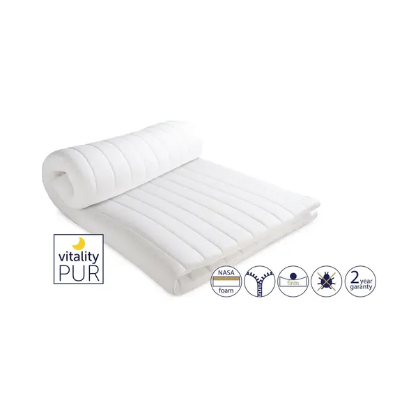 Vitality Pur Sleep Fit Topper – 160x200 Cm - 5 Cm Traagschuim SG50 – Inclusief Gratis Hoofdkussen(s) – Wasbare Tijk & Anti-Allergisch thumbnail