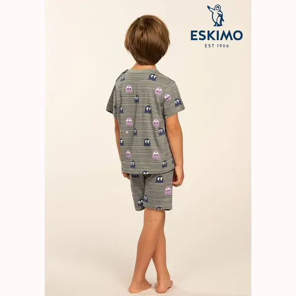 Eskimo Pyjama Jongens - Grijs - Percy - Maat 92 thumbnail