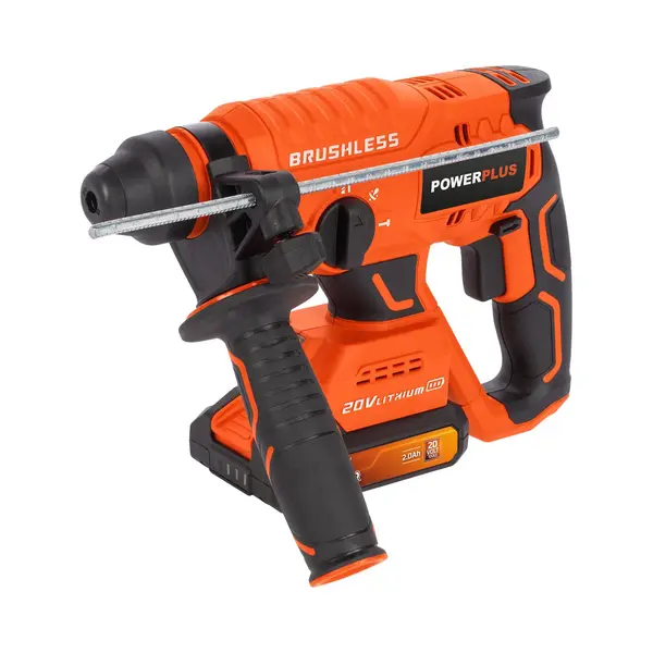 Powerplus Power Plus Akku-Schlagbohrmaschine POWDP15640-4 In 1, (Schlag-) Bohren Meißeln Und Meißeldrehung, 20 V Bohrmaschine, 3 J, Links-Rechts-Schalter thumbnail