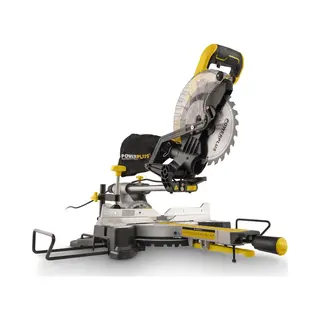 Powerplus Elektrische Verstekzaag POWX075720DB - 1600W Telescopische Zaagmachine, Ø210mm - Recht & Verstek - Laser - Met 1 Acc.
