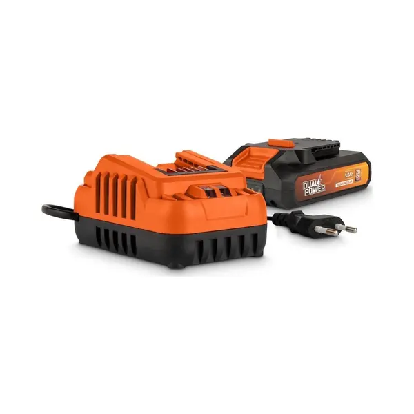 Powerplus, Gereedschap Batterijen + Laders, Set Batteria E Caricatore A Doppia Alimentazione (20 V) thumbnail