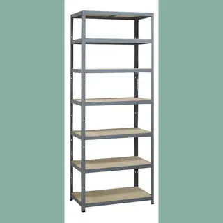 Avasco Opbergrek L - 222cm Hoog - 1400 Kg Draagkracht - 200 Kg Per Plank - Metaalhoutlook