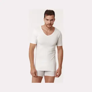 Woody T-shirt V-hals Single Pack Wit L