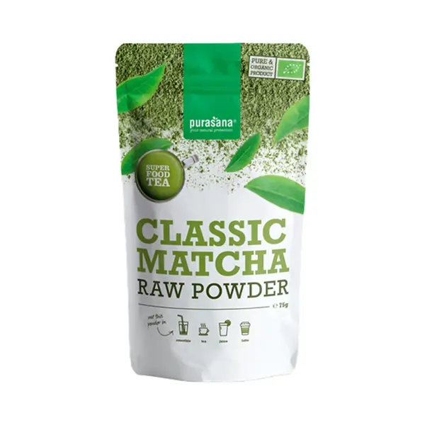Purasana Matcha Classic Poeder/poudre Vegan Bio (75g) thumbnail