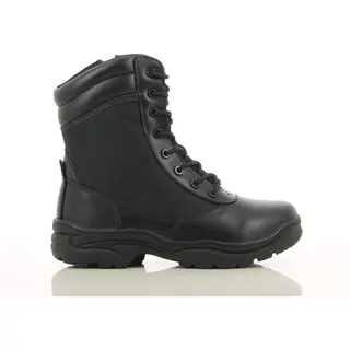 Safety Jogger Taktischer Stiefel - Tactic - Uniformstiefel Mit Reißverschluss, Leichter, Atmungsaktiver Militärstiefel, Bequeme, Schwarzer