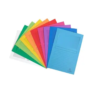 Insteekmappen A4 - 25 Stuks, 22 X 31 Cm, Duurzaam, Gerecycleerd - L-Map, Venstermappen, Dossiermappen - Assorti Kleuren - Acropaq