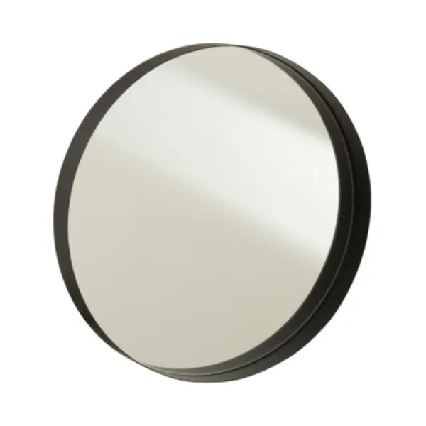 J-Line Spiegel Rond Boord - Metaal - Zwart - Medium - Ø 40 Cm thumbnail