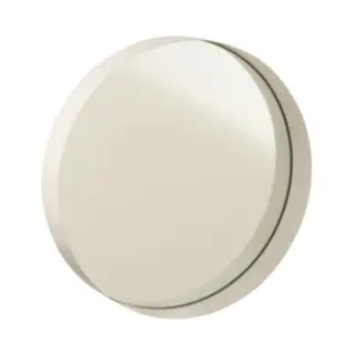 J-Line Spiegel Rond Boord - Metaal - Wit - Small - Ø 30 Cm