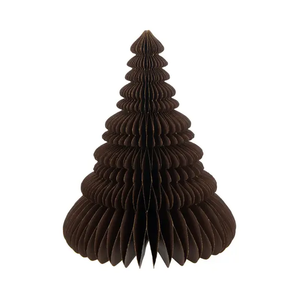 J-Line Dekoration Weihnachtsbaum Faltbar - Papier - Braun - Groß thumbnail