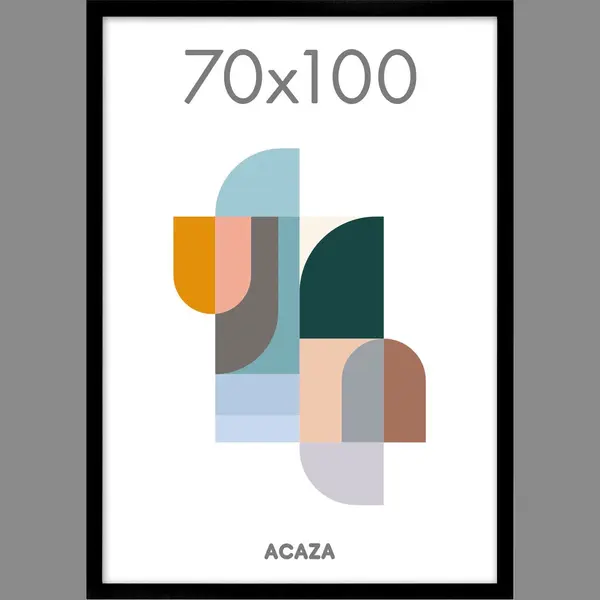 Acaza Fotolijst - Fotokader - Fotolijst 70x100 Cm - Fotokader 70x100 Cm - Hout - Zwart thumbnail
