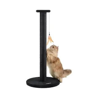 Acaza Krabpaal - Krabpaal Voor Katten - 90 Cm - Zwart - Krabpaal Voor Grote Katten - Kattenpaal - Kattenkrabpaal - Krabpalen