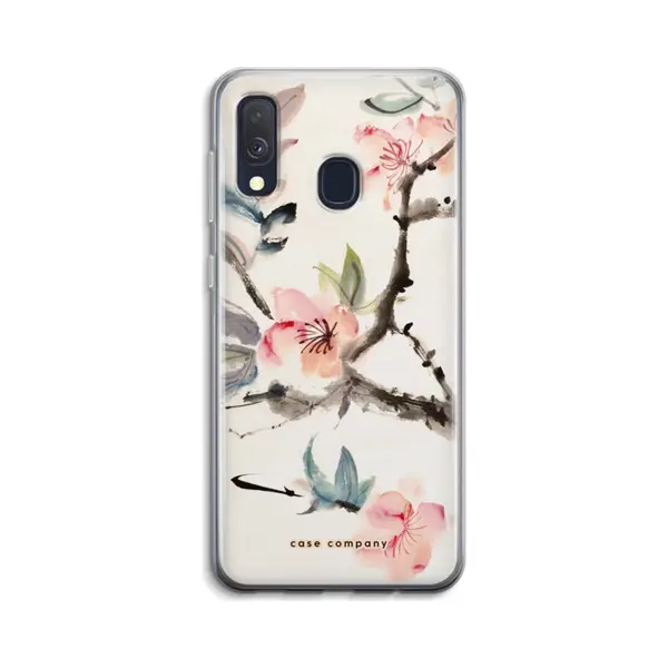 Case Company® - Hoesje Geschikt Voor Samsung Galaxy A40 Hoesje - Japanse Bloemen - Soft Cover Telefoonhoesje - Bescherming Aan Alle Kanten En thumbnail