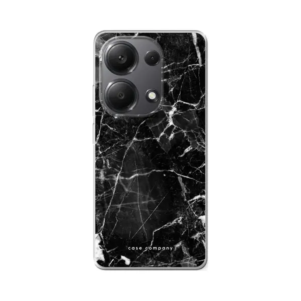 Case Company® - Hoesje Geschikt Voor Xiaomi Poco M6 Pro Hoesje - Zwart Marmer - Soft Cover Telefoonhoesje - Bescherming Aan Alle Kanten En Schermrand thumbnail
