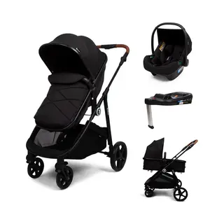 Baninni 4-in-1 Kinderwagen Mit Multi-Stands Mit Autositz Und Basis Nelia, Schwarz