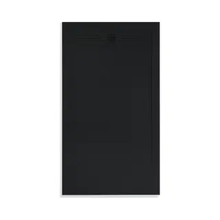 Veroni Elite Flat Composietsteen Douchebak Zwart 120x90x3cm