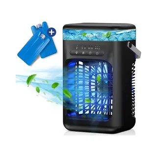 Nivada Mini Airco F25 - Aircooler - 1000 Ml - 2 Coolpacks - Zwart