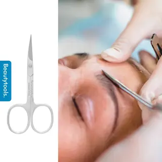 Beautytools.be BeautyTools Wenkbrauwschaar - Wenkbrauw Trimmer - Eyebrow Scissor - Stevig Recht Snijvlak - Inox (9.5 Cm) (Ns-0799)