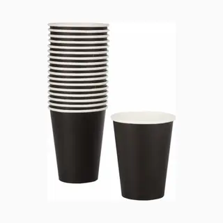 Packadi Drinkbekers Karton 70, 3mm 180ml 7oz Vendingcup Zwart 200 Stuks - Wegwerp Papieren Bekers - Drank Bekers - Milieuvriendelijk /Koffiebeker – Koffie