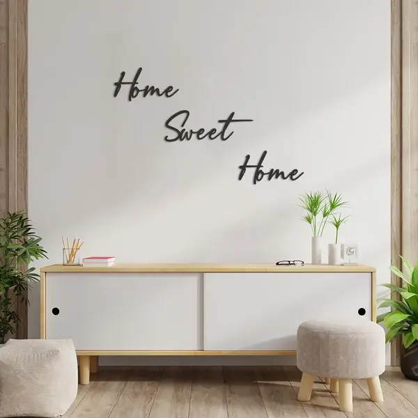 Raw-Wood® Muurtekst Home Sweet Home - Wanddecoratie Home Sweet Home - Muurdecoratie Hout - Wanddecoratie Hout - Muurdecoratie Woonkamer - Wanddecoratie thumbnail