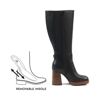 Gabylou Breite Wadenstiefel Xl - Modell Nina, BlackBrown25, 39