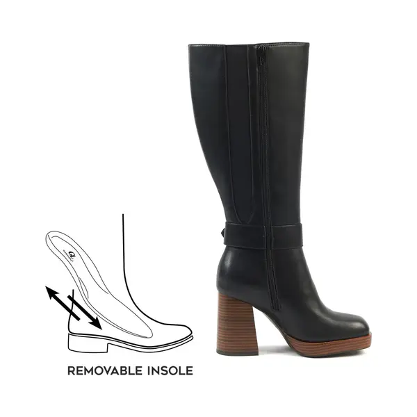 Gabylou Breite Wadenstiefel Xl - Modell Nina, BlackBrown25, 39 thumbnail