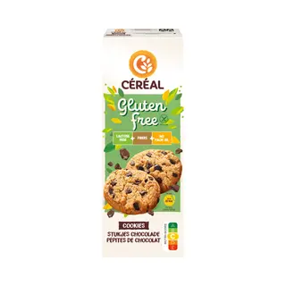 Céréal Cookies Met Stukjes Chocolade Glutenvrij En Lactosevrij 150 Gr